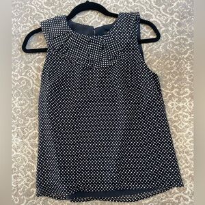 Beautiful J.Crew blouse tank top with adorable ruffle neck feature